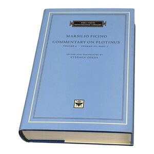 Commentary On Plotinus Vol 4 Ennead III Ficino Gersh Harvard Blue HC 2017